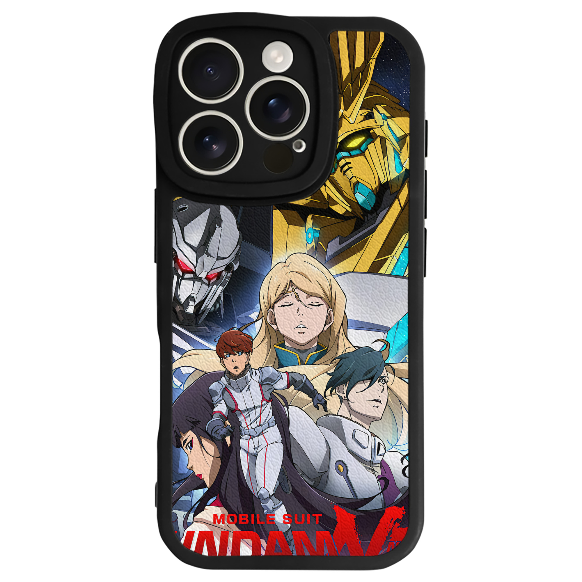 （画像用） 機動戦士ガンダム Mobile Suit Gundam 【iPhone 16シリーズ対応】シリコンスマホケース（レザー調） 材質：シリコン